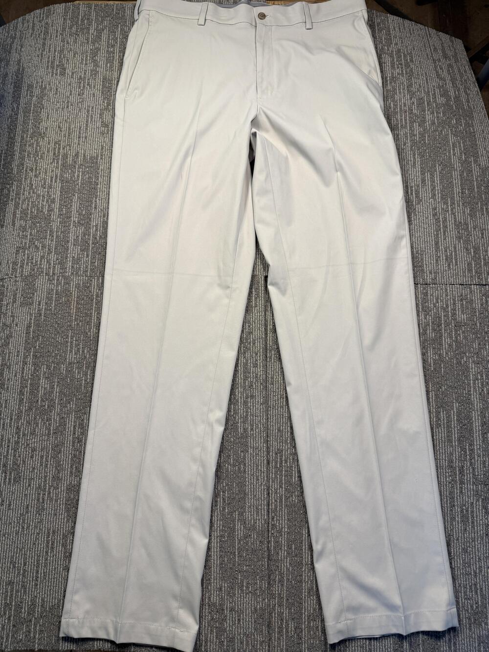 Walter Hagen Pants Mens 38x36 White Golf Big & Tall Straight Fit Stretch Khakis
